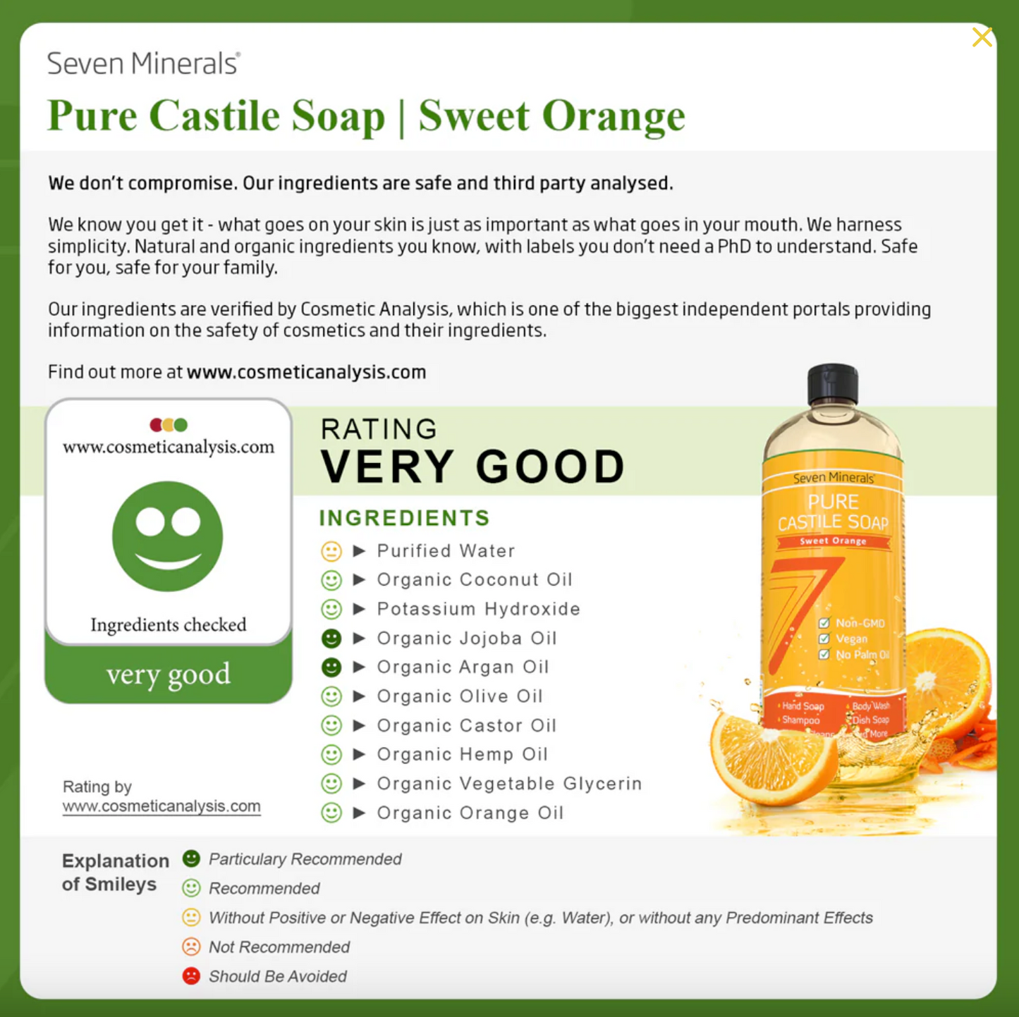 Seven Minerals Castile Soap (Sweet Orange)