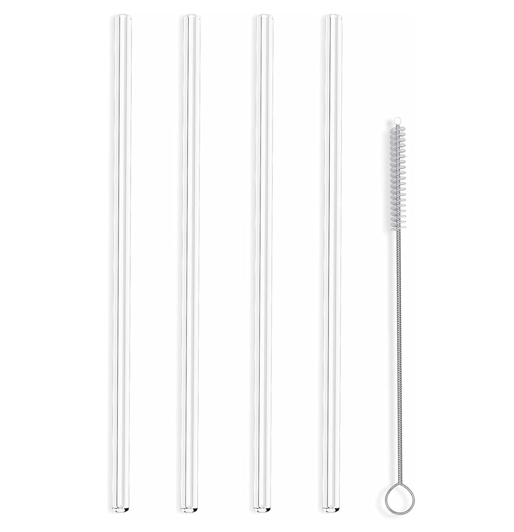 Hummingbird (Straight) Glass Straws