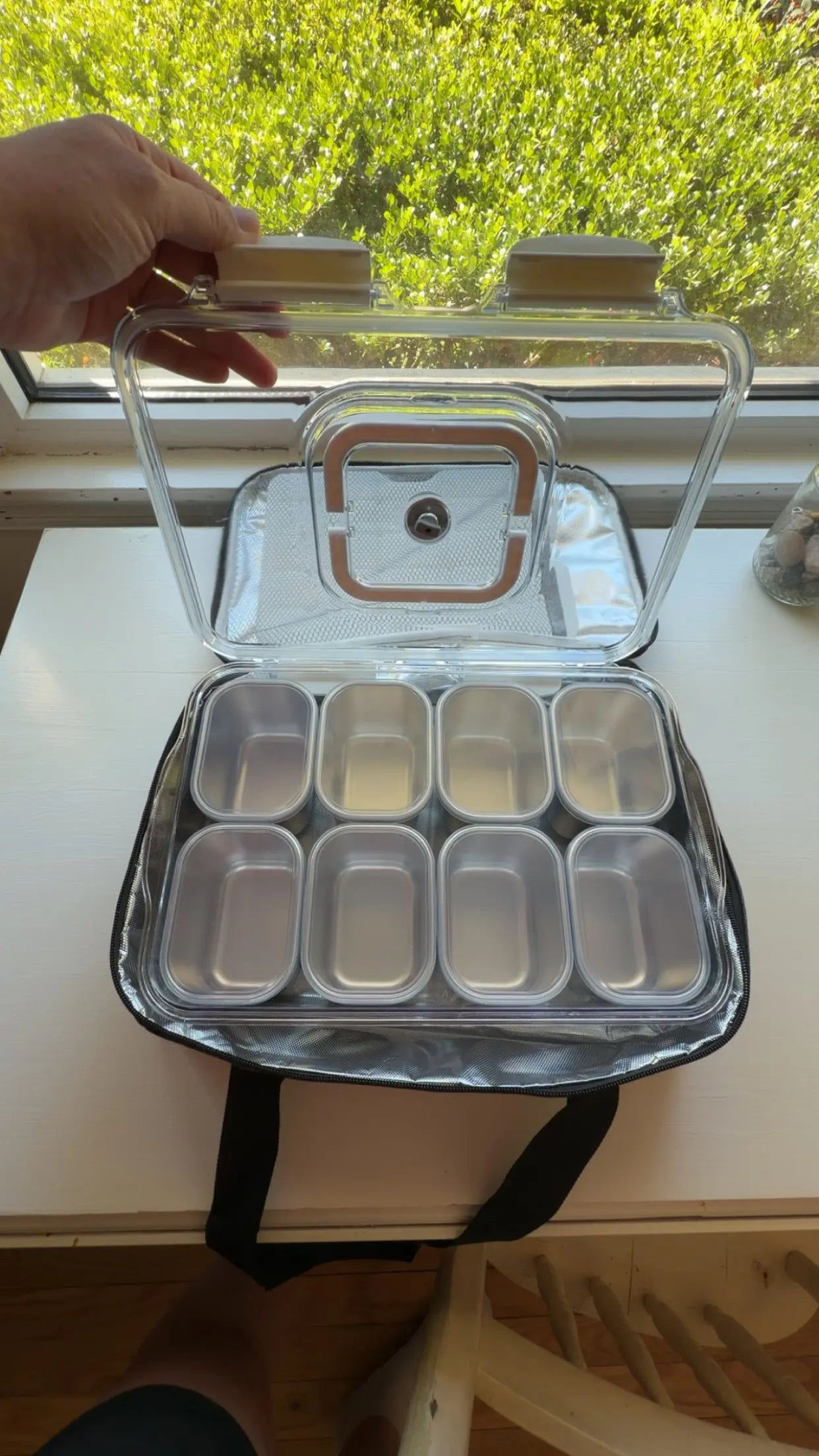 Stainless Steel Snackle Box with Ice Pack + Insulated Bag (8 Compartments) - Essentiallydestinyy