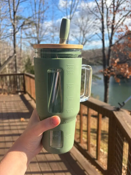 WINSA | Glass Tumbler with Handle - Essentiallydestinyy