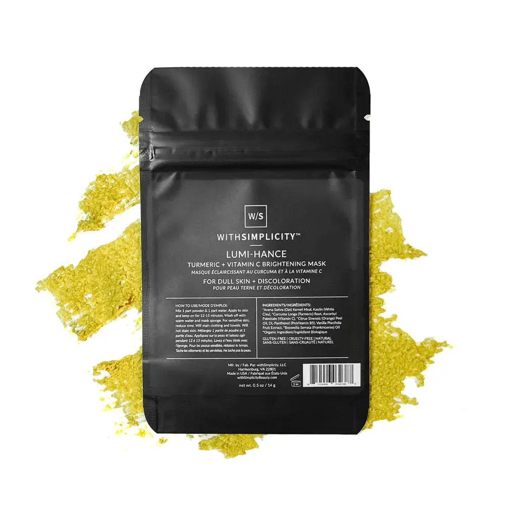 With Simplicity Lumi-hance | Turmeric + Vitamin C Brightening Mask - Essentiallydestinyy