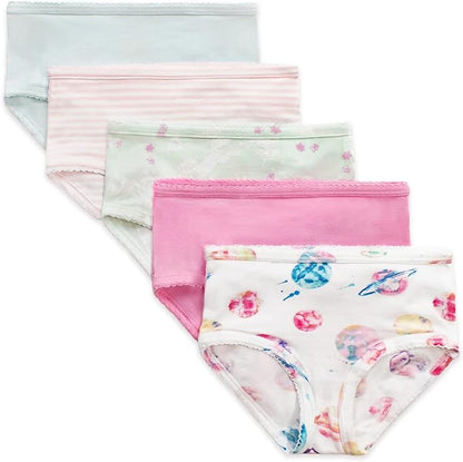 Burts Bees Baby Girls Toddler Underwear (2T-8yrs) 5pack