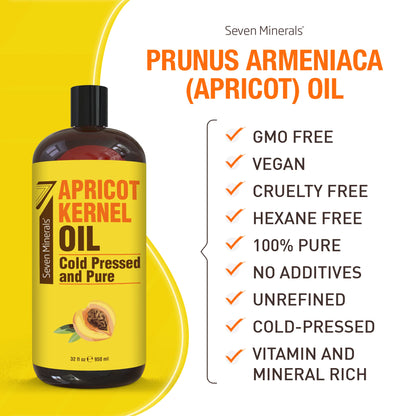 Seven Minerals Pure Cold Pressed Apricot Kernal Oil